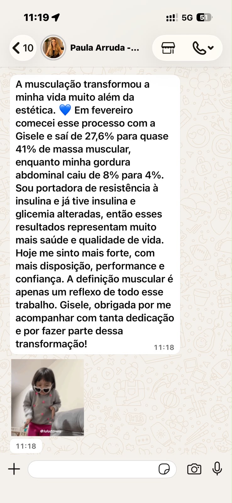 Depoimento de aluna