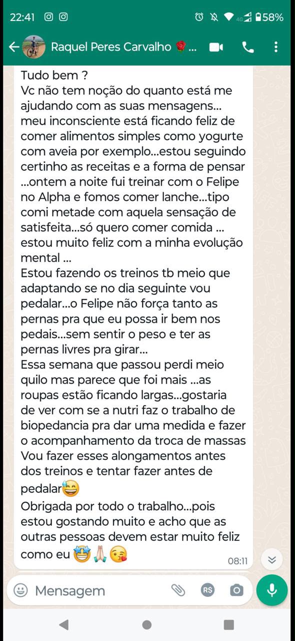 Depoimento de aluna