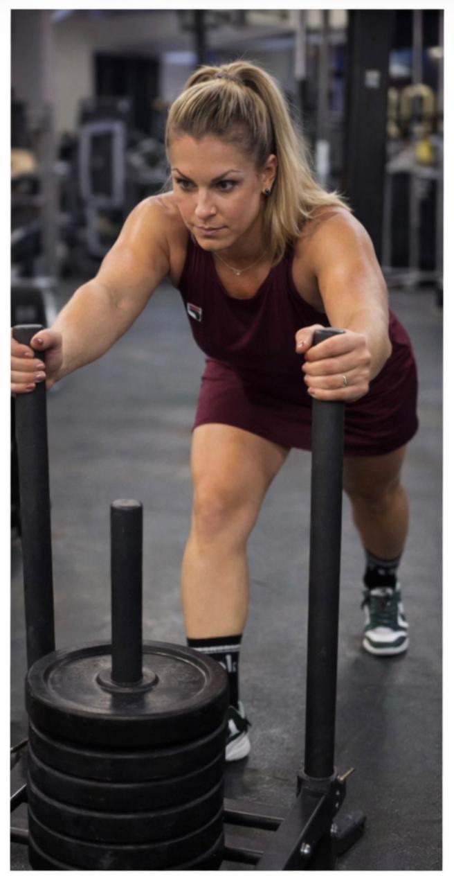 Giseli Marques treinando
